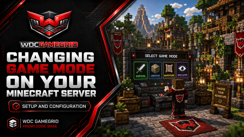 Changing Game Mode on Your Minecraft Server - visual guide