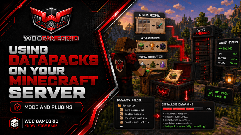 Using Datapacks on Your Minecraft Server - visual guide