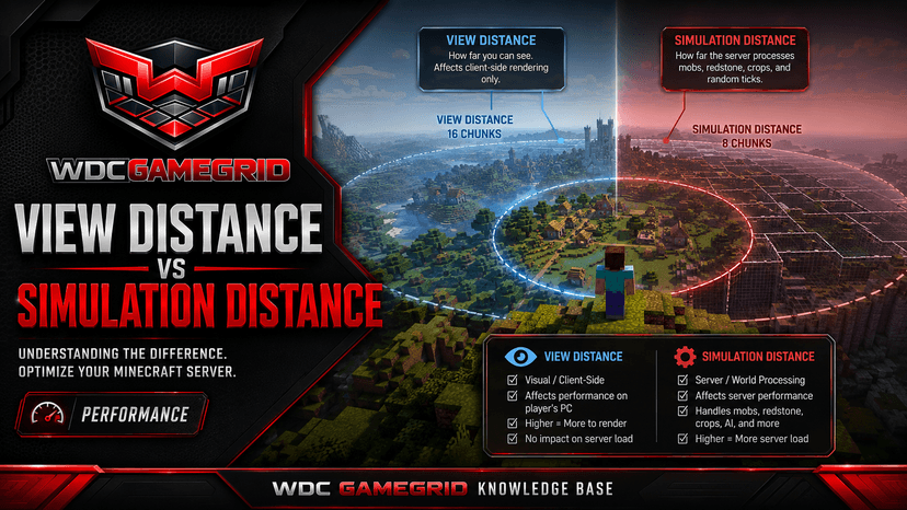 View Distance vs Simulation Distance - visual guide