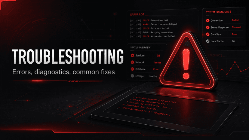 General Connection Troubleshooting - visual guide